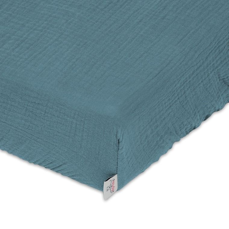 BabyMatex, prześcieradło muślinowe z gumą, morskie, 60-120 cm