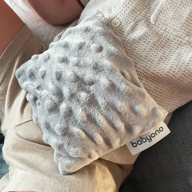 BabyOno, Cherry, termofor z pestkami wiśni, minky, szary