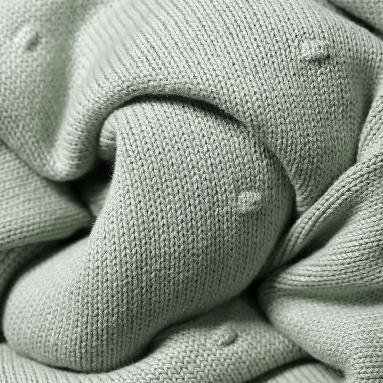 BabyOno, kocyk bawełniany z ociepleniem, szałwiowy, 75-100 cm