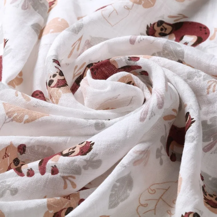 BabyOno, Leniwce, pieluszka muślinowa, 70-70 cm, 3 szt.