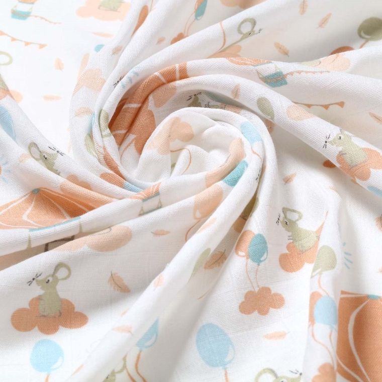 BabyOno, Natural Bamboo, pieluszka z włókien bambusa, szara, 70-70 cm, 3 szt.