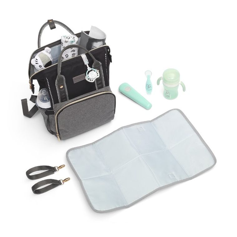 BabyOno, Oslo Style, plecak do wózka, szary