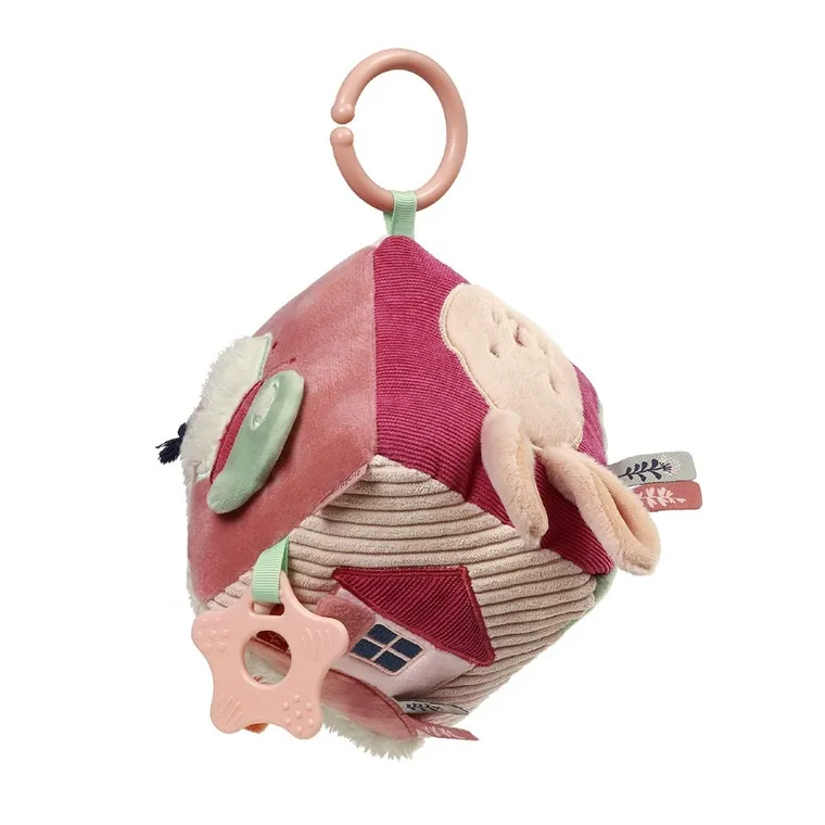 BabyOno, Rabbit Karo, kostka sensoryczna, miękka zawieszka