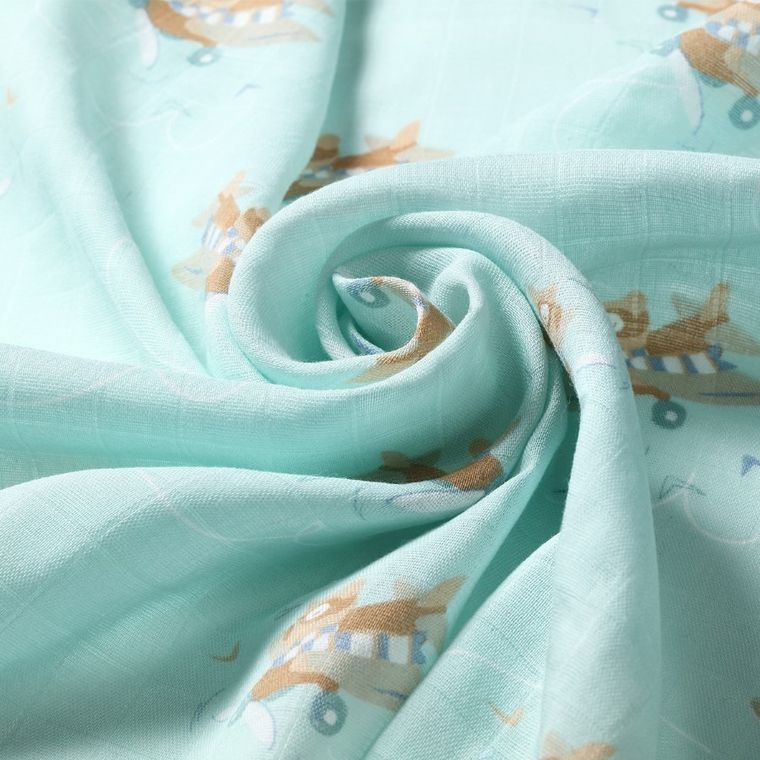 BabyOno, Samoloty, pieluszka bambusowa, 70-70 cm, 3 szt.