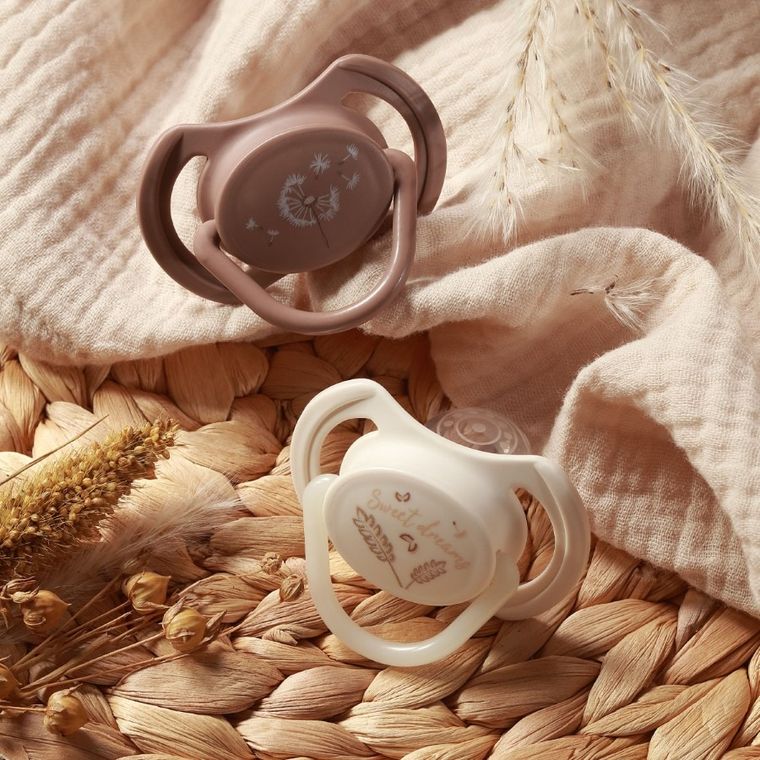 BabyOno, smoczki symetryczne, silikonowe, 18 m+