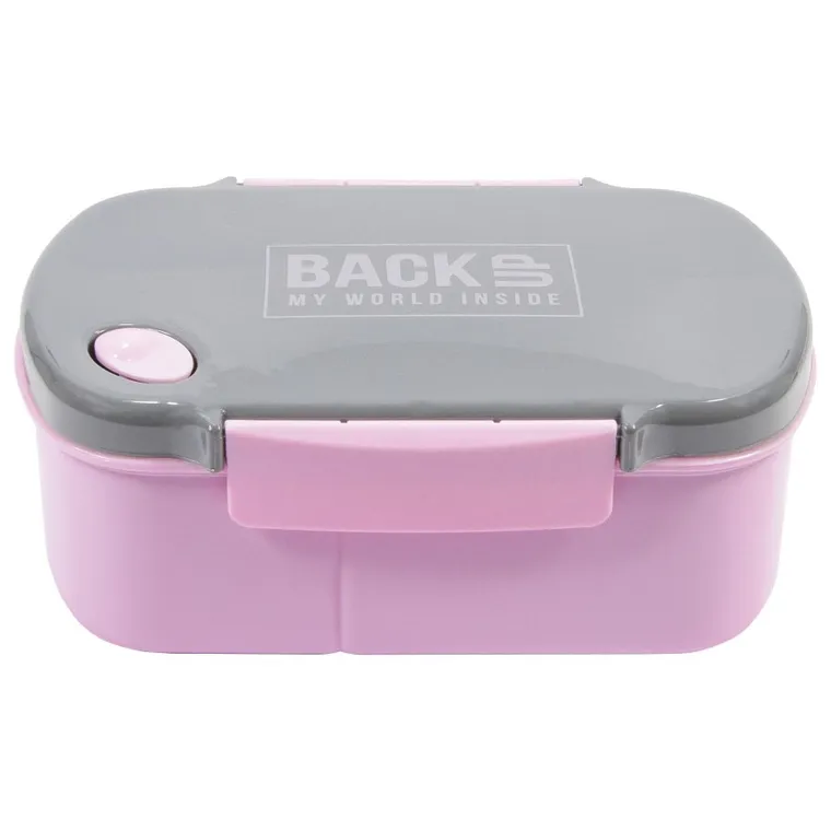 BackUp, lunchbox, różowo-szary