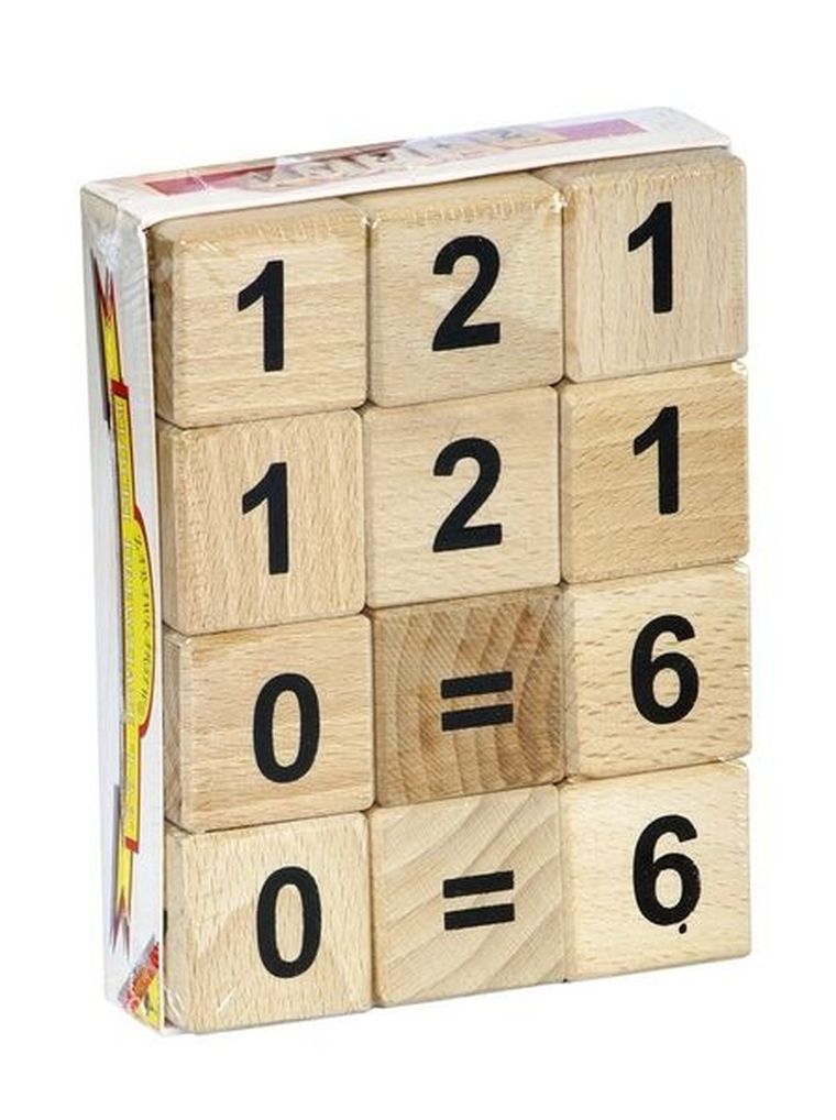 Bączek, Klocki drewniane, 1,2,3/A,B,C, 12 elementów