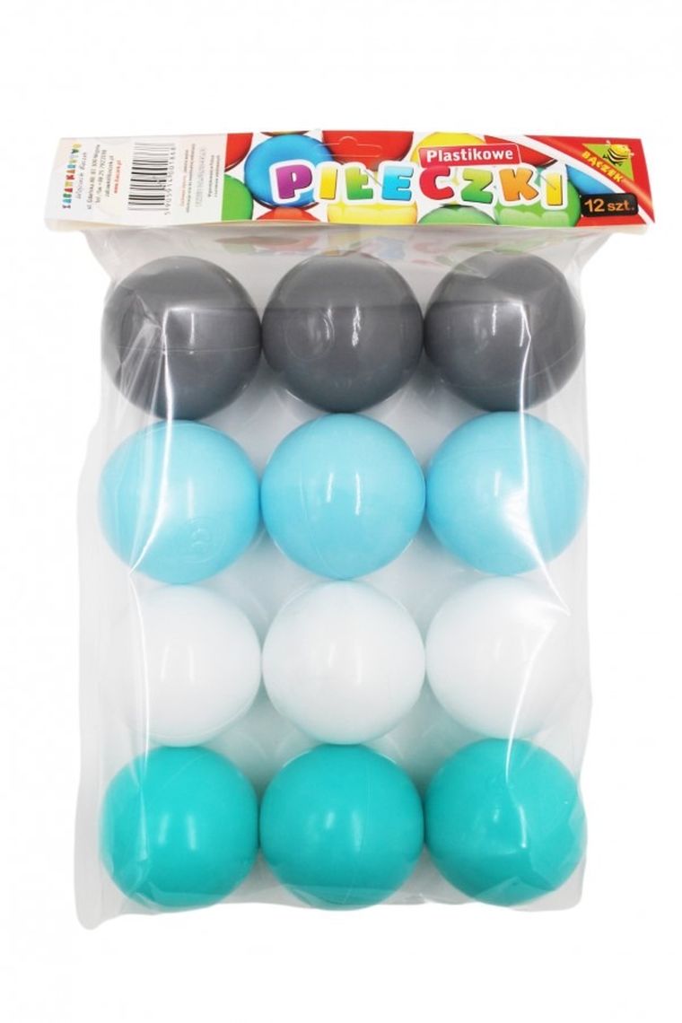 Baczek, piłki basenowe, 7 cm, 12 szt.