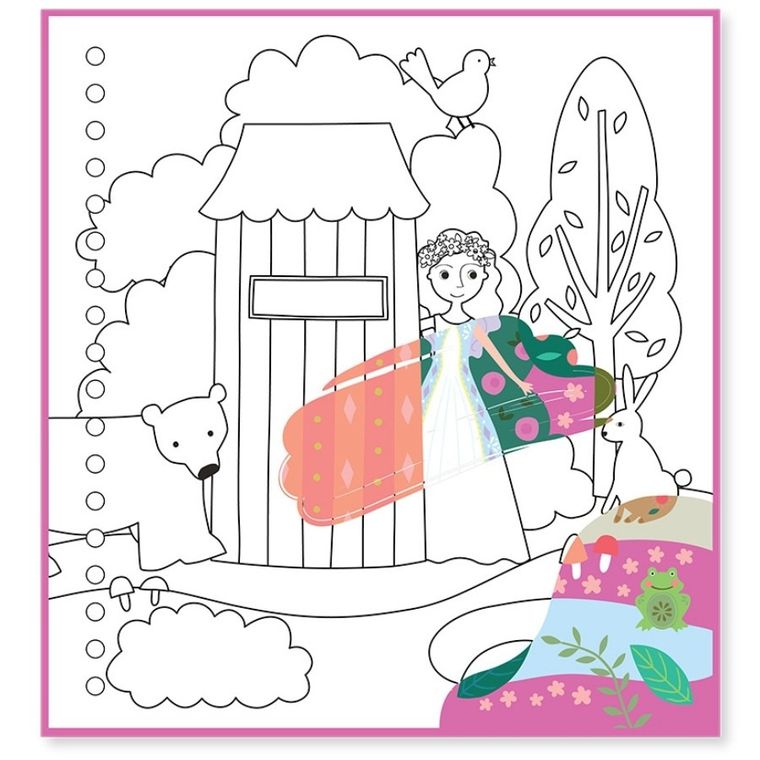 Bajkowy Świat. Magiczna kolorowanka wodna z zadaniami