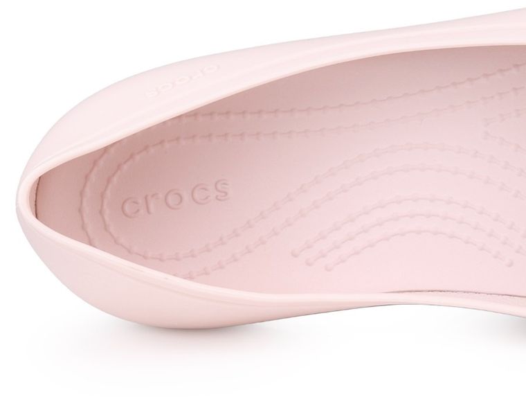 Baleriny damskie, różowe, Crocs Brooklyn Flat