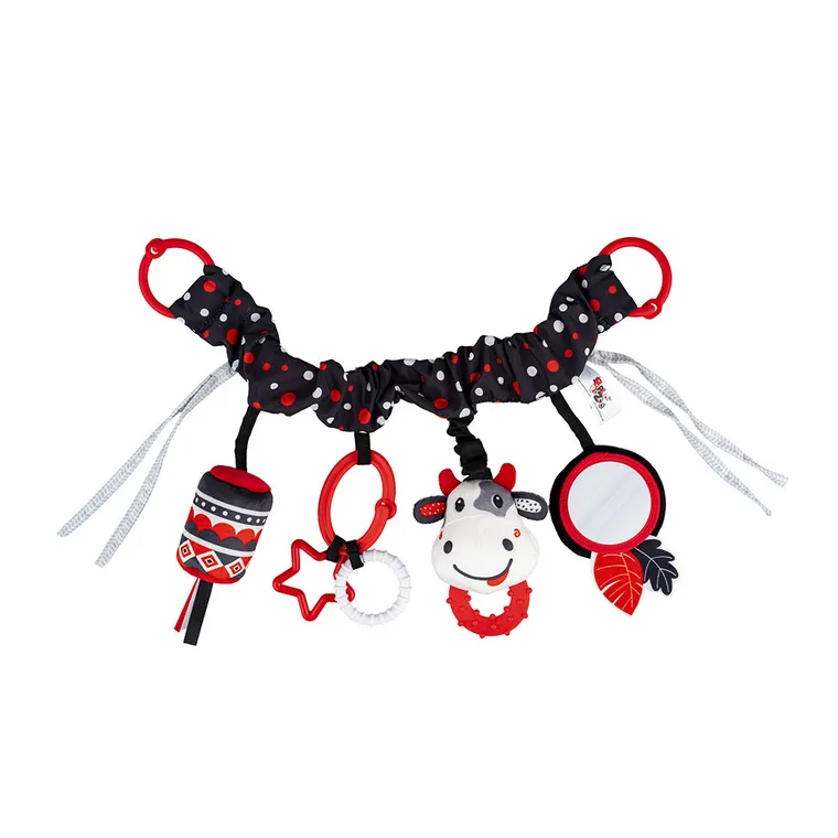 Balibazoo, kontrastowa krowa, zawieszka do wózka