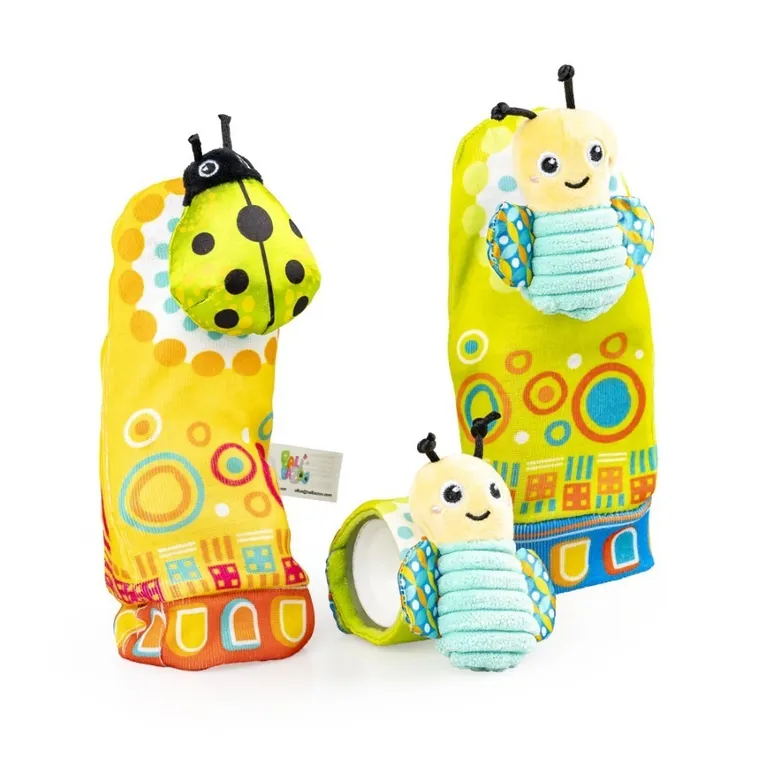 Balibazoo, Łąka, zestaw niemowlęcy: skarpetki i grzechotka na rączkę