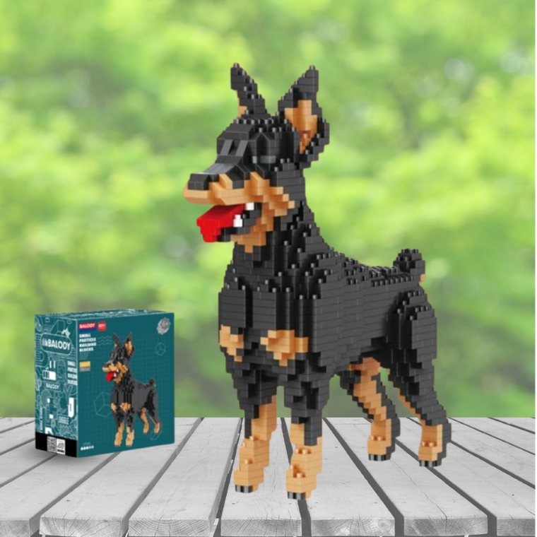 Balody, Pies Doberman mały, klocki konstrukcyjne, 957 elementów