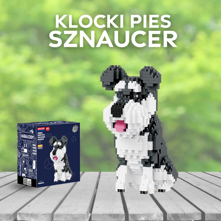 Balody, Pies Sznaucer mały, klocki konstrukcyjne, 934 elementów