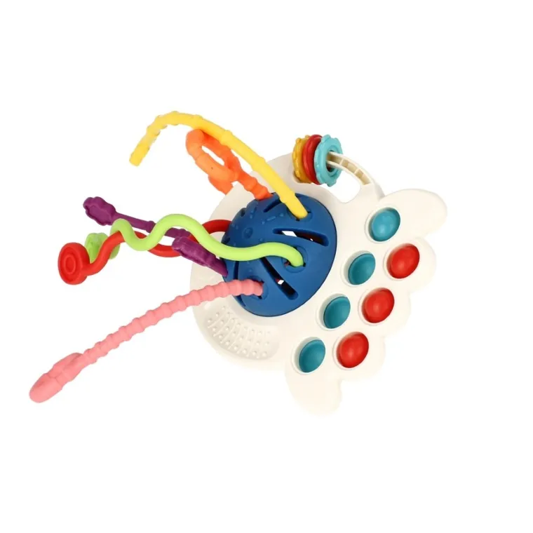 Bam Bam, ośmiornica, zabawka sensoryczna, gryzak, 4w1