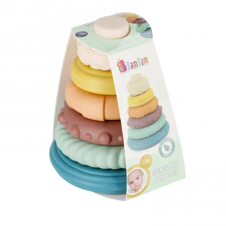 Bam Bam, piramidka sensoryczna, pastelowa
