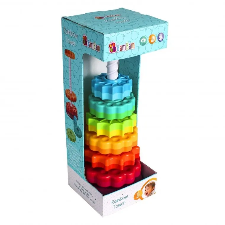 Bam Bam, tęczowa spirala, piramidka