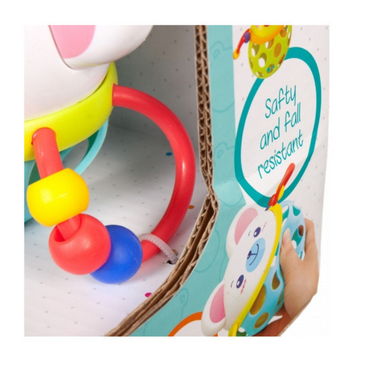 BamBam, miś, gumowa kula z grzechotką