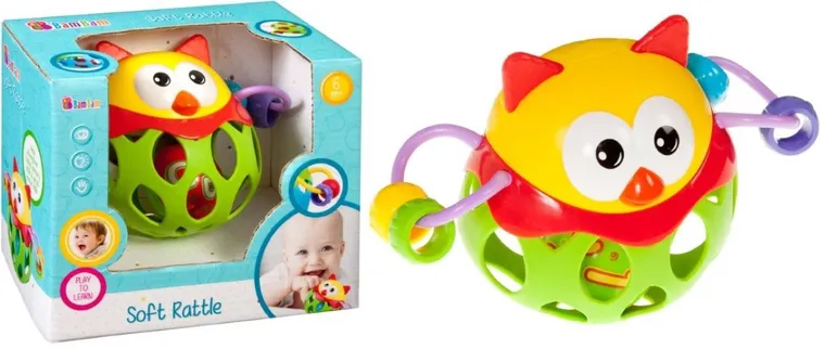 BamBam, sówka, miękka grzechotka