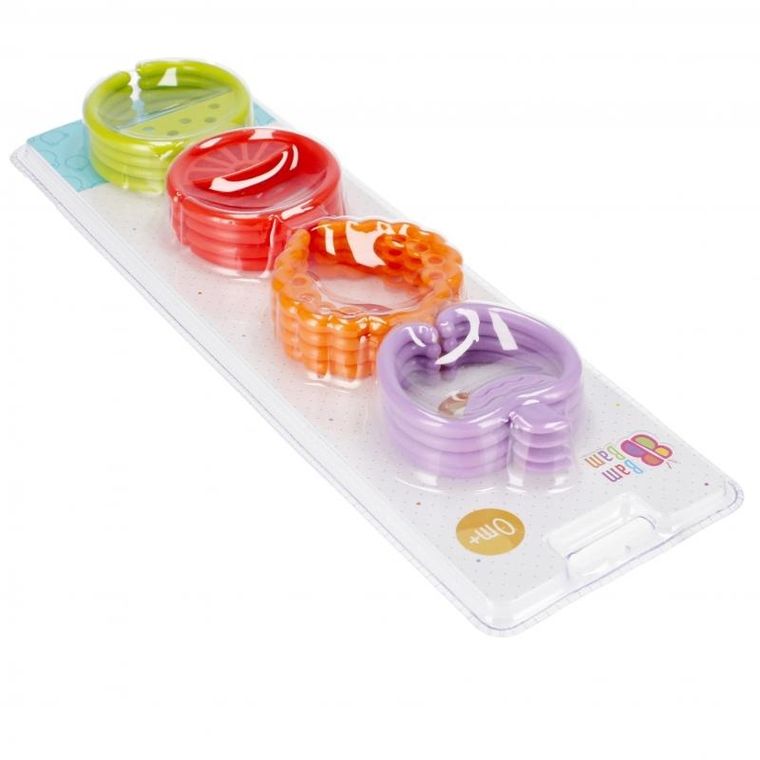 BamBam, zabawka sensoryczna, krążki owoce, 16 elementów