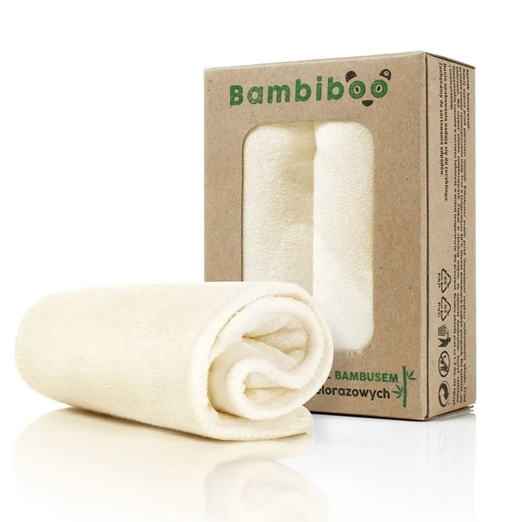 Bambiboo, wkłady chłonne do pieluszek wielorazowych, bambus, 2 szt.
