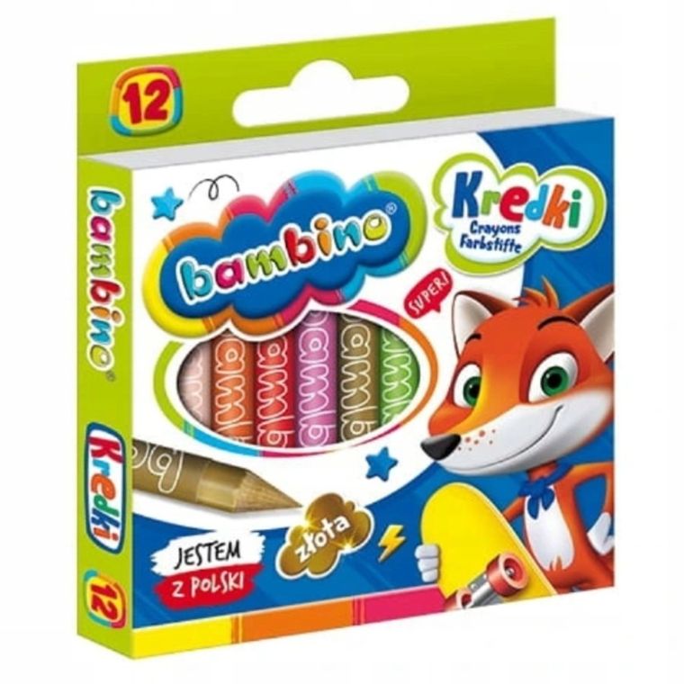 Bambino, kredki szkolne, 12 kolorów