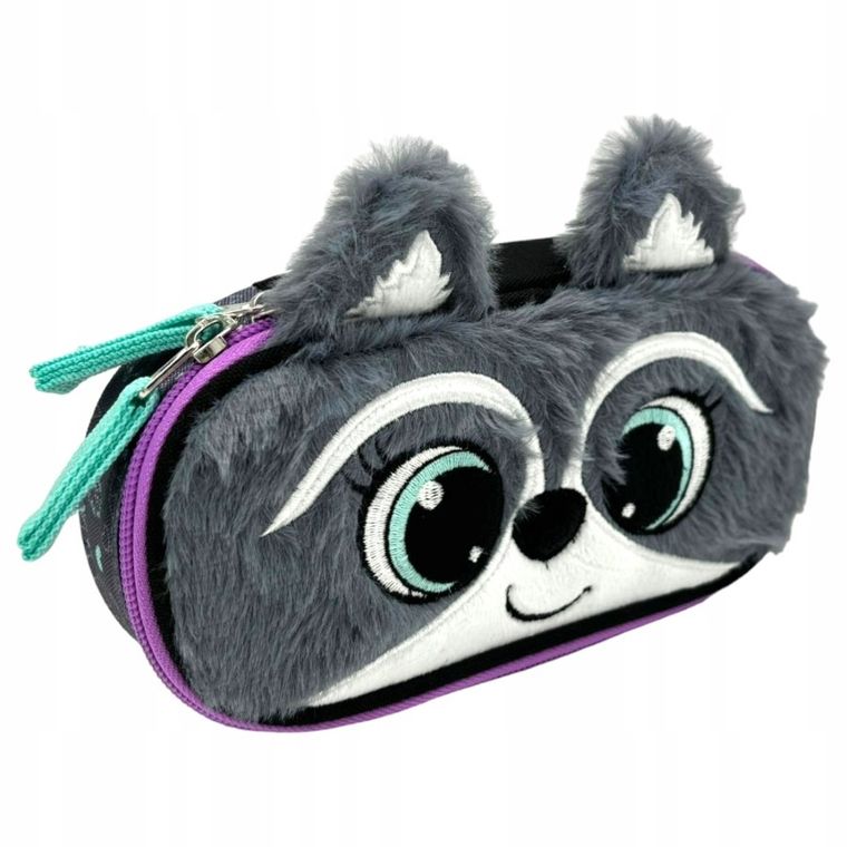 Bambino, piórnik, owalny, Racoon