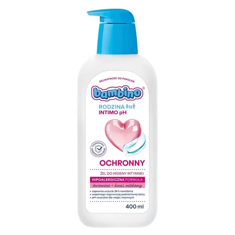 Bambino, Rodzina Intimo pH, ochronny żel do higieny intymnej, 400 ml