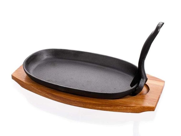 Banquet, Grada, patelnia żeliwna z drewnianą deską, 23-14 cm