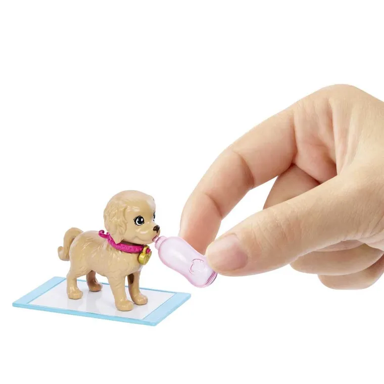 Barbie, Adopcja piesków, zestaw z lalką i akcesoriami