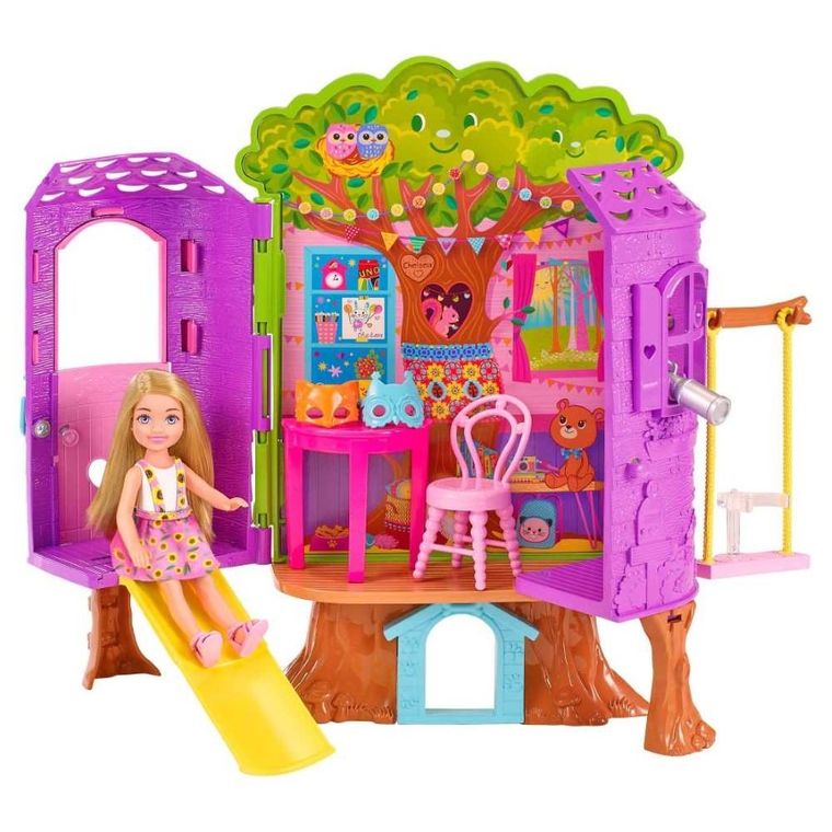 Barbie, Chelsea, Domek na drzewie, zestaw z lalką i akcesoriami