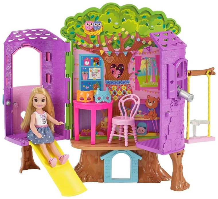 Barbie, Chelsea i jej domek na drzewie, zestaw z lalką
