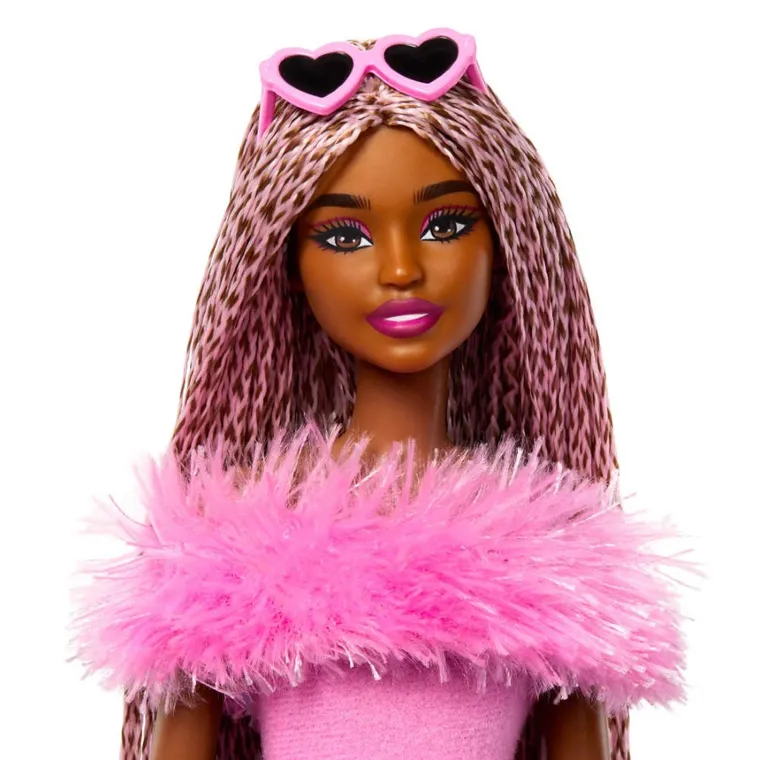 Barbie, Deluxe Style, różowe boa, lalka