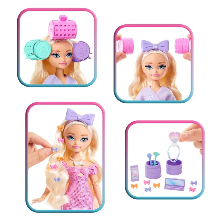 Barbie, Dream Besties, Wyszykuj się ze mną, lalka Malibu z akcesoriami