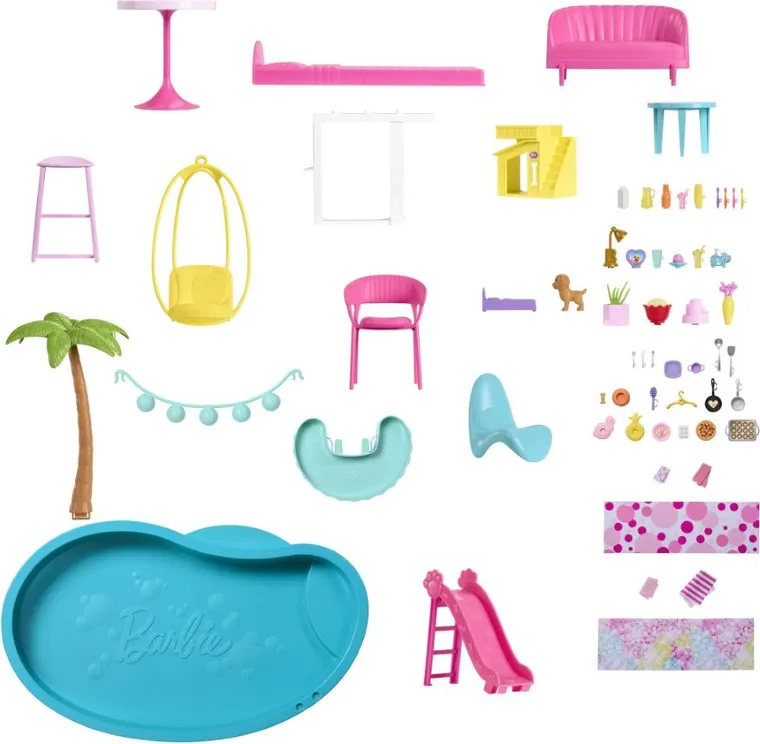 Barbie, Dreamhouse Dom Marzeń, domek z akcesoriami, bez lalek