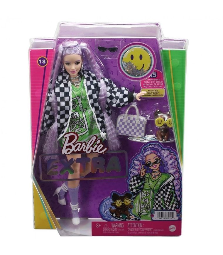 Barbie, Extra Moda, lalka z akcesoriami, #18