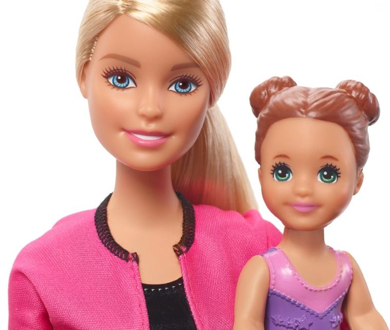 Barbie, Gimnastyczka, lalka blondynka, mini-laleczka i akcesoria