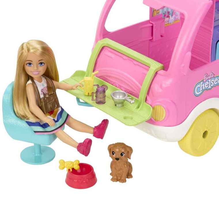 Barbie, Kamper Chelsea, zestaw z lalką i akcesoriami