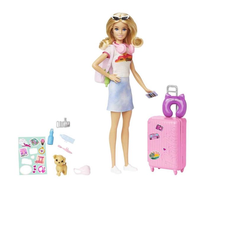 Barbie, Malibu w podróży, zestaw z lalką i akcesoriami