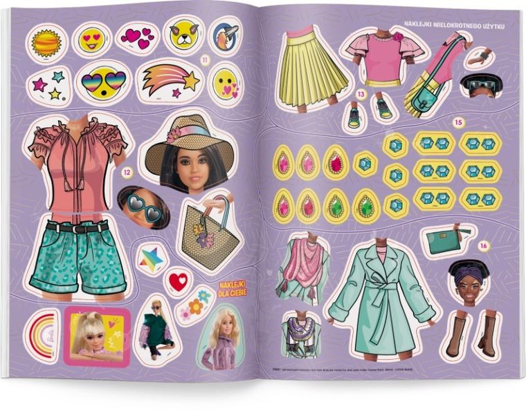 Barbie. Moja szafa. Zmazywanki z naklejkami