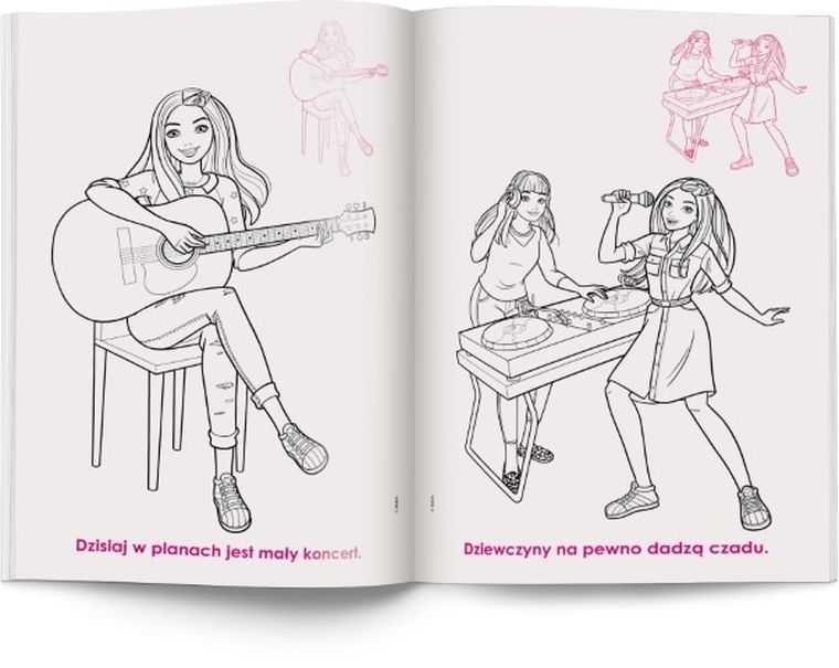 Barbie. Naklejam i koloruję