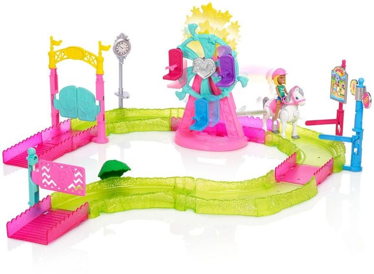 Barbie, On the Go, Wesołe miasteczko, zestaw z kucykiem i lalką