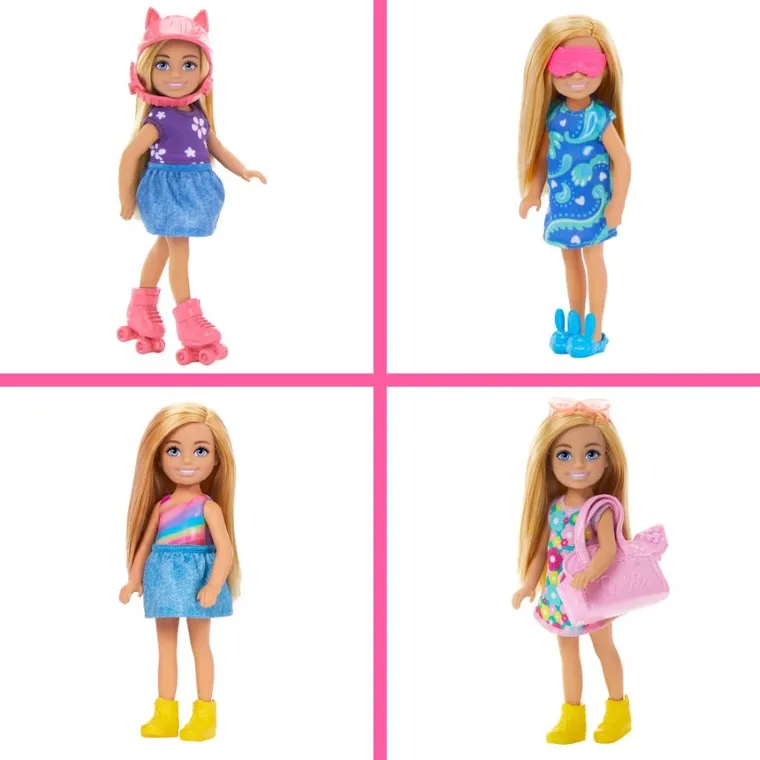 Barbie, Szafa Chelsea, zestaw z lalką, ubrankami i akcesoriami