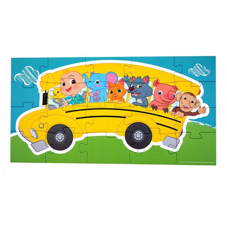 Barbo Toys, Cocomelon, autobus, puzzle w ozdobnym pudełku, 20 elementów