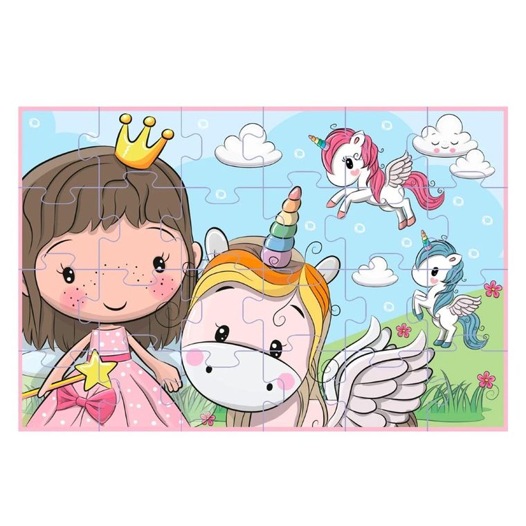 Barbo Toys, Lillie i Ellie, puzzle w walizce, 24 elementy