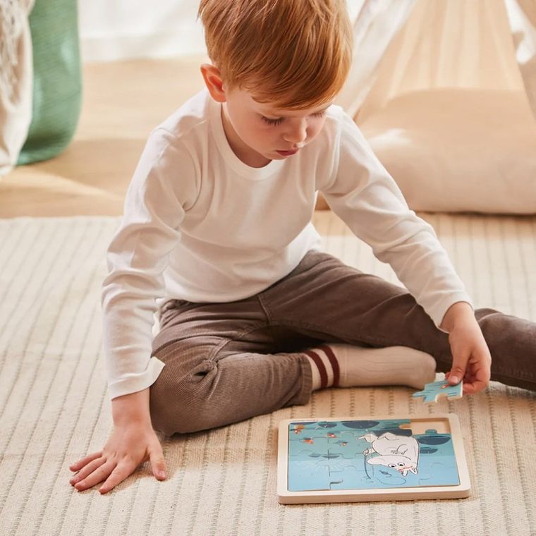 Barbo Toys, Muminki, Na ryby, puzzle drewniane, 16 elementów