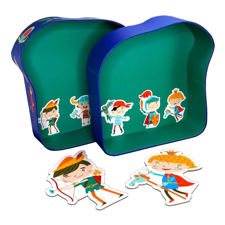 Barbo Toys, Pirat, puzzle w ozdobnym pudełku, 6 układanek