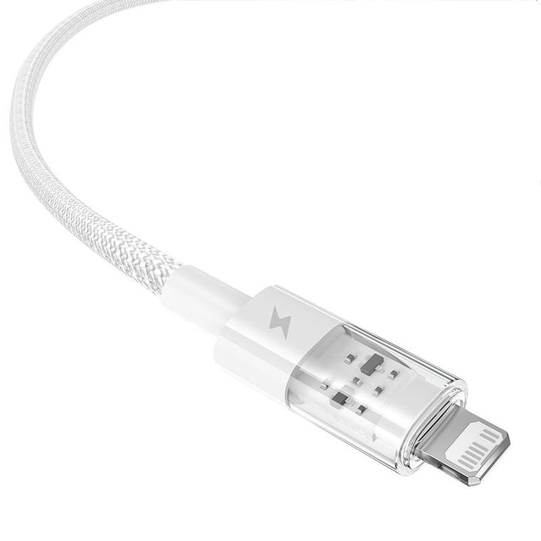 Baseus, kabel, Gem 2.4A 1m, biały