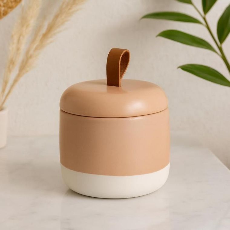 Bathroom Solutions, The Pastels, pojemnik na waciki, ceramiczny, 10 cm