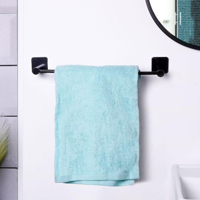 Bathroom Solutions, wieszak na ręczniki stalowy, czarny, 42 cm